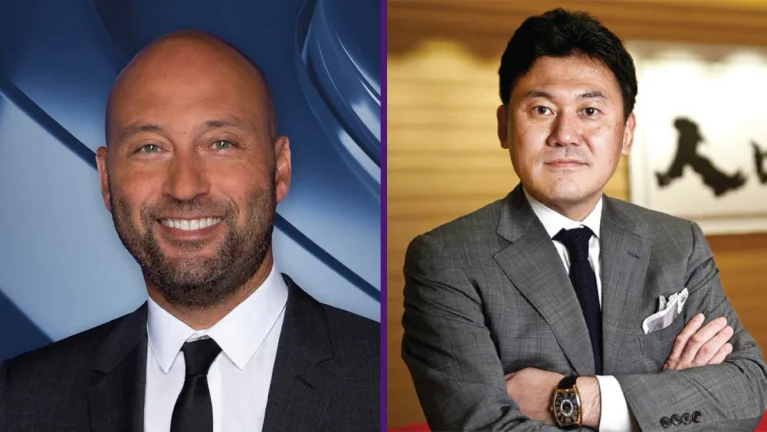 Derek Jeter and Hiroshi Mikitani